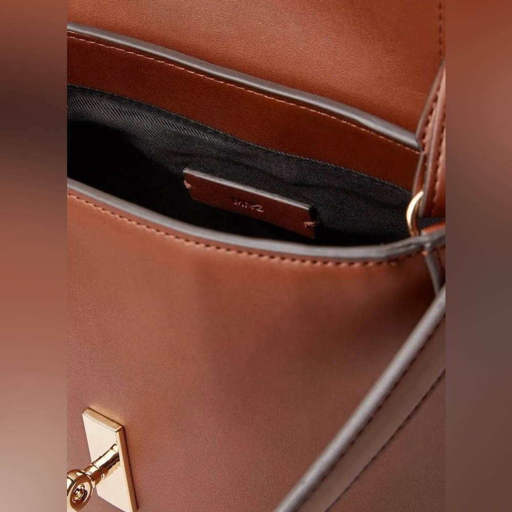 Mango Structured Bucket Bag | Cognac - Picture 3 of 12